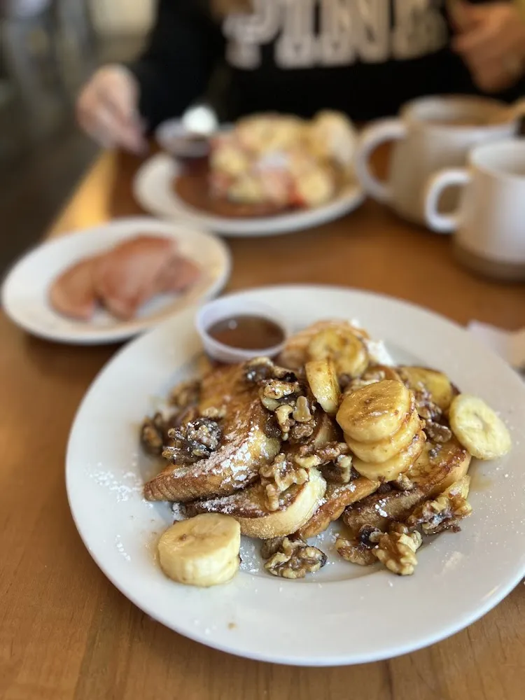 Bananas Foster French Toast with Bacon